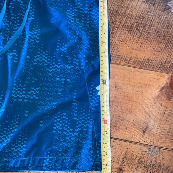 Men's Under Armour Swim Trunks Turquoise Blue Board Shorts - Picture 8 of 8